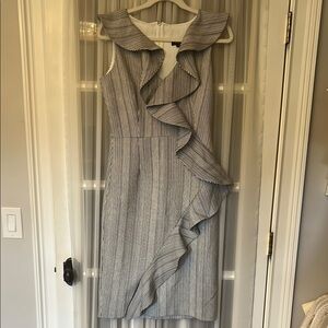 PatBO Striped Ruffle Dress